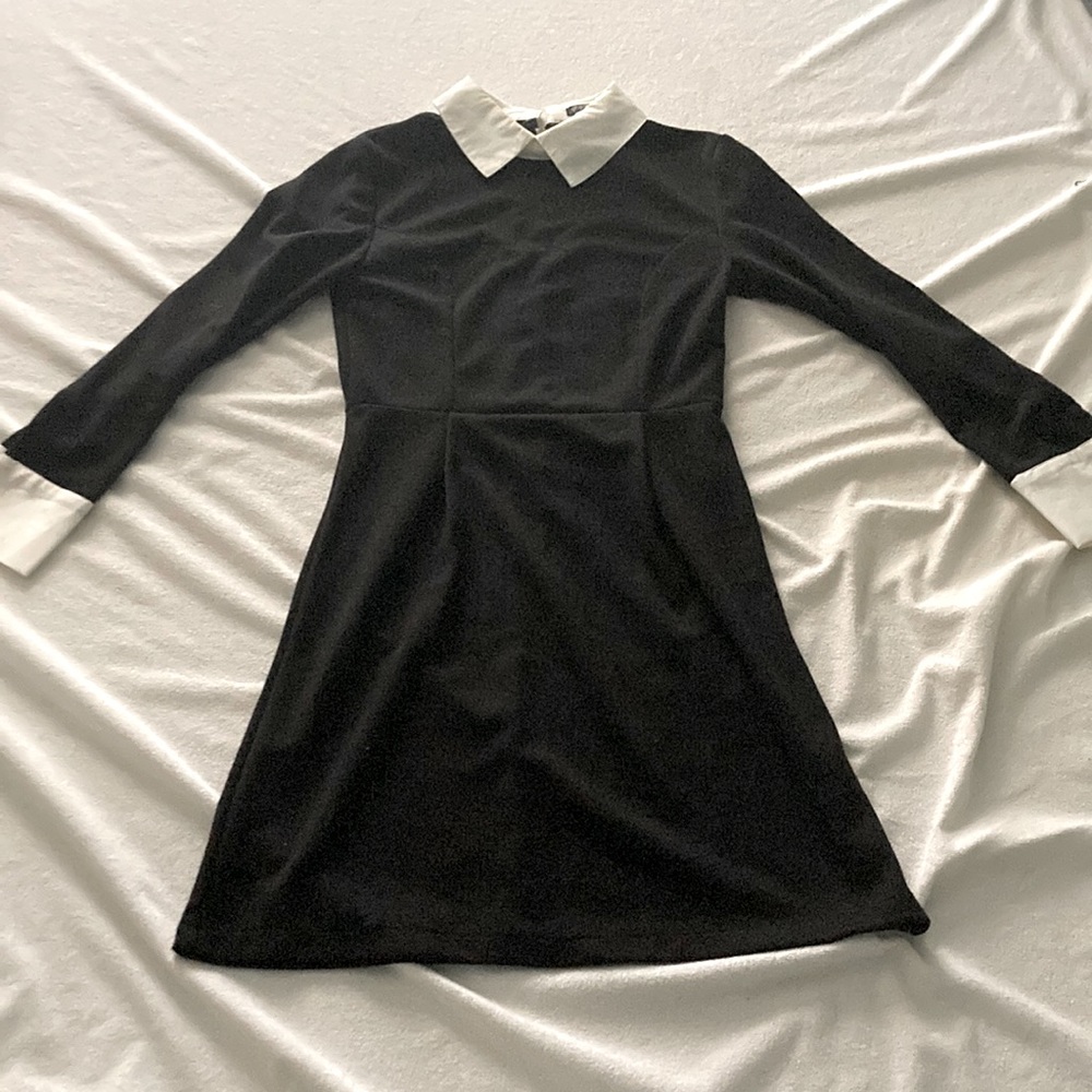 Structured Collard Dress in Black and White!